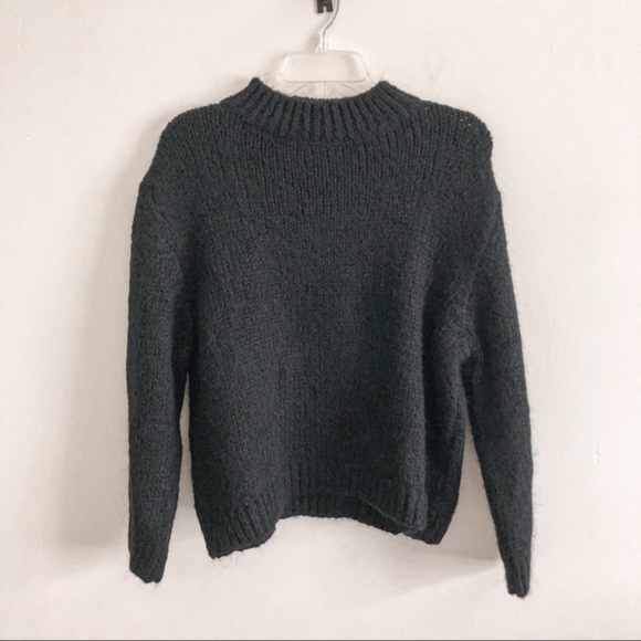 ❌SOLD❌ ZARA Black Oversized Wool Blend Sweater - Picture 3 of 7